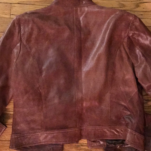 Distress leather jacket (military inspired) - Picture 4 of 4